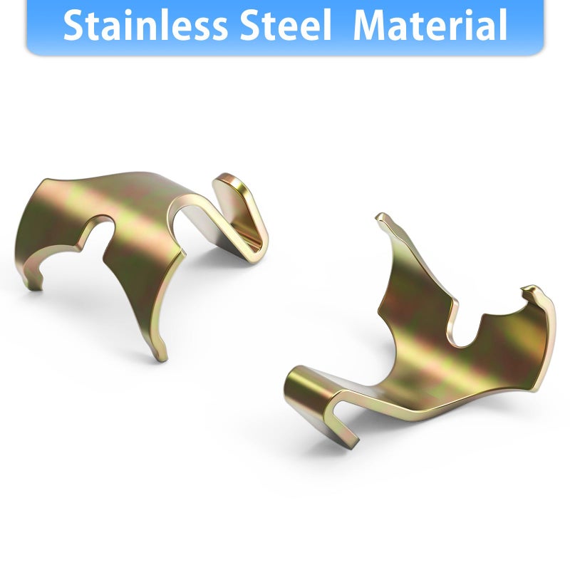 appacare 12 قطعة من خطافات القولبة لقضبان الصور، وخطافات شماعات قضبان الصور للفنون والصور (ذهبي) - Image 3